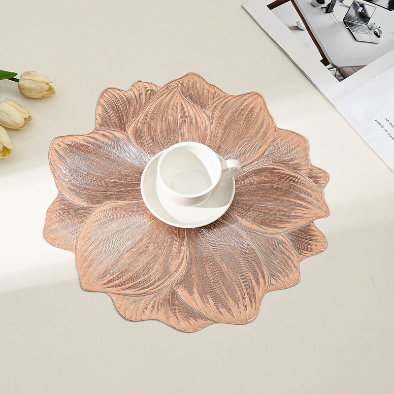 Creative Flower PVC Placemat – Waterproof & Oil-Proof