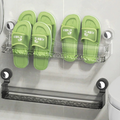 No-Drill Dual-Suction Bathroom Rack: Easy Installation and Cleaning