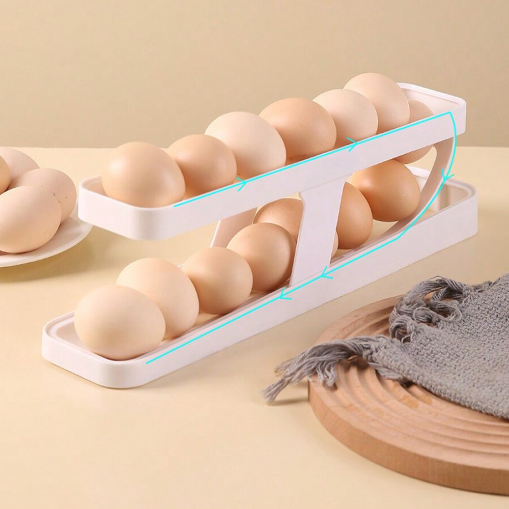 Rolling Egg Storage Box - Preserves Eggs Freshness