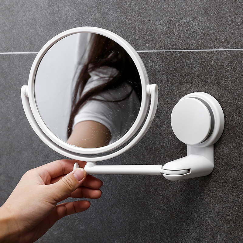 Suction Cup Foldable Makeup Mirror – No Drilling & Strong Load-Bearing