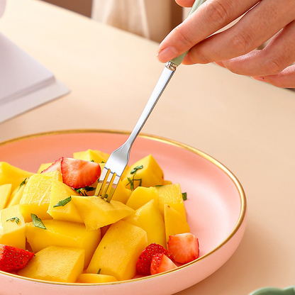 Fruit Fork Set - High-Temperature Fired Ceramic, Elegant Design