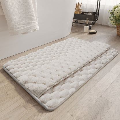 Thick Plush Bathroom Mat – Quick Absorption, Foot-Top Coverage & Non-Slip