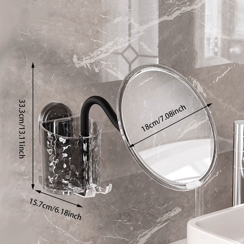 No-Drill Adjustable Makeup Mirror – Strong Load-Bearing