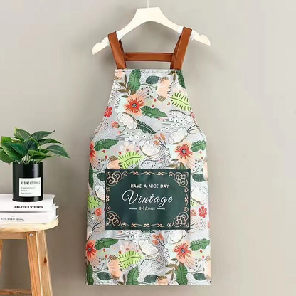 FloraVibe Floral Apron - Stain-Resistant,Trendy, Durable,