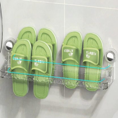 No-Drill Dual-Suction Bathroom Rack: Easy Installation and Cleaning