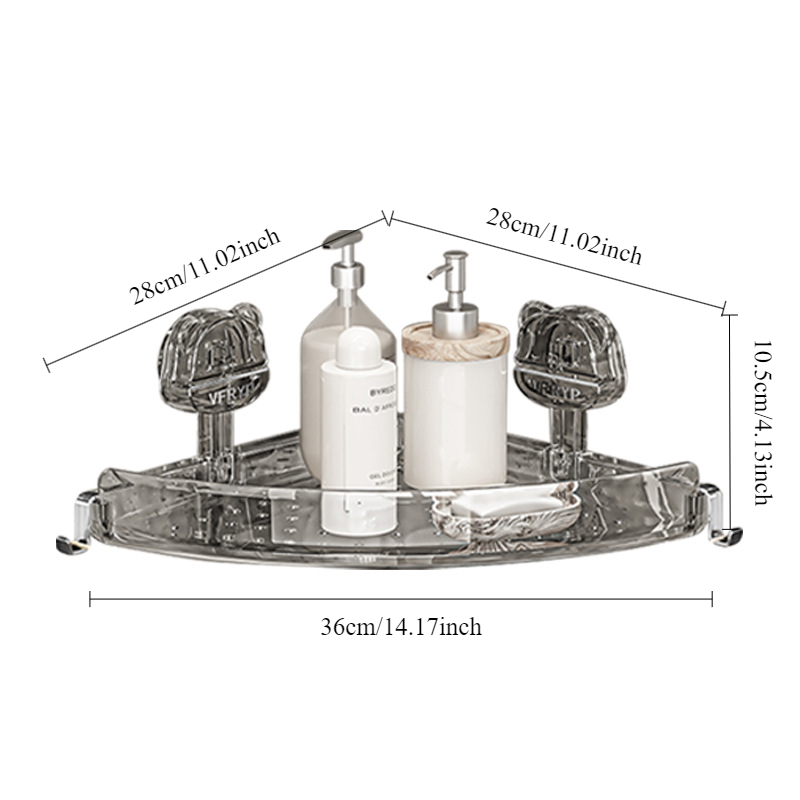 No-Dril Suction Cup Acrylic shelf: Fast Installation, Strong Load-Bearing