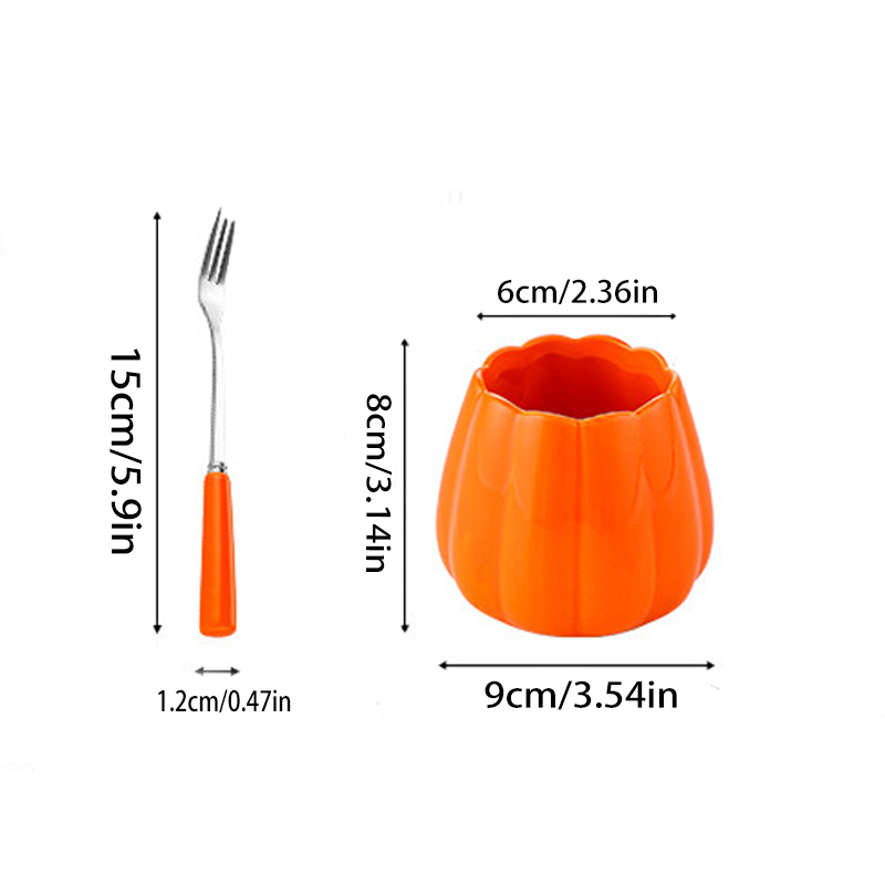 Fruit Fork Set - High-Temperature Fired Ceramic, Elegant Design