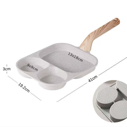 Marble Non-stick Pan: Universal Mini Egg Frying Pan for Eggs, Burgers on Induction Cooktops