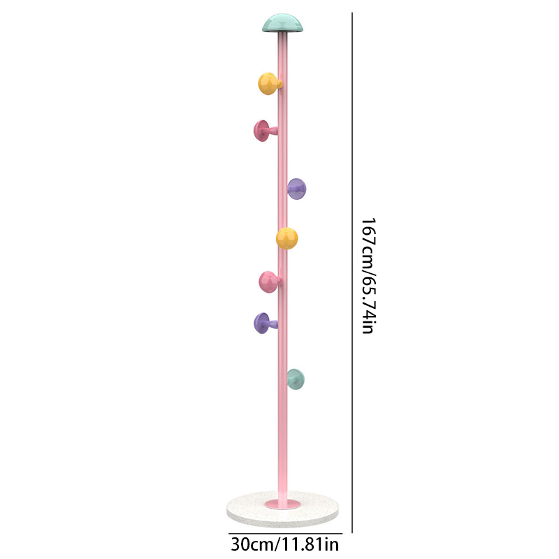 Colorful Coat Rack - Strong Load-Bearing, Quartz Base