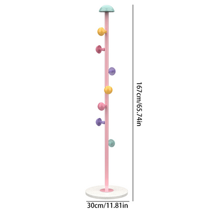 Colorful Coat Rack - Strong Load-Bearing, Quartz Base