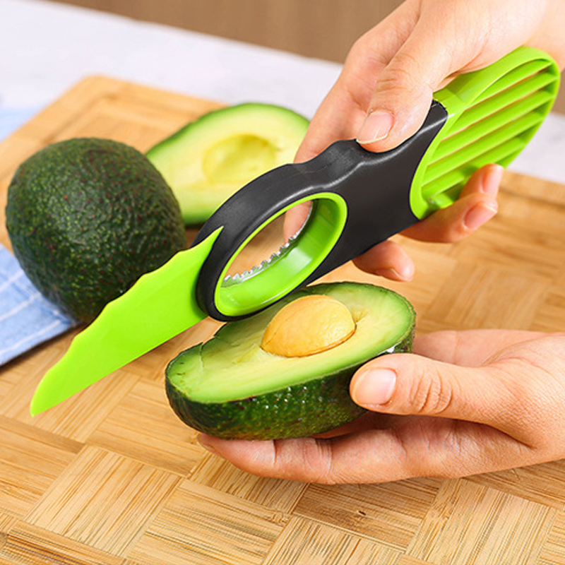 FruitEase 3-in-1 Avocado Slicer – Peeler, Pitter, and Cutter