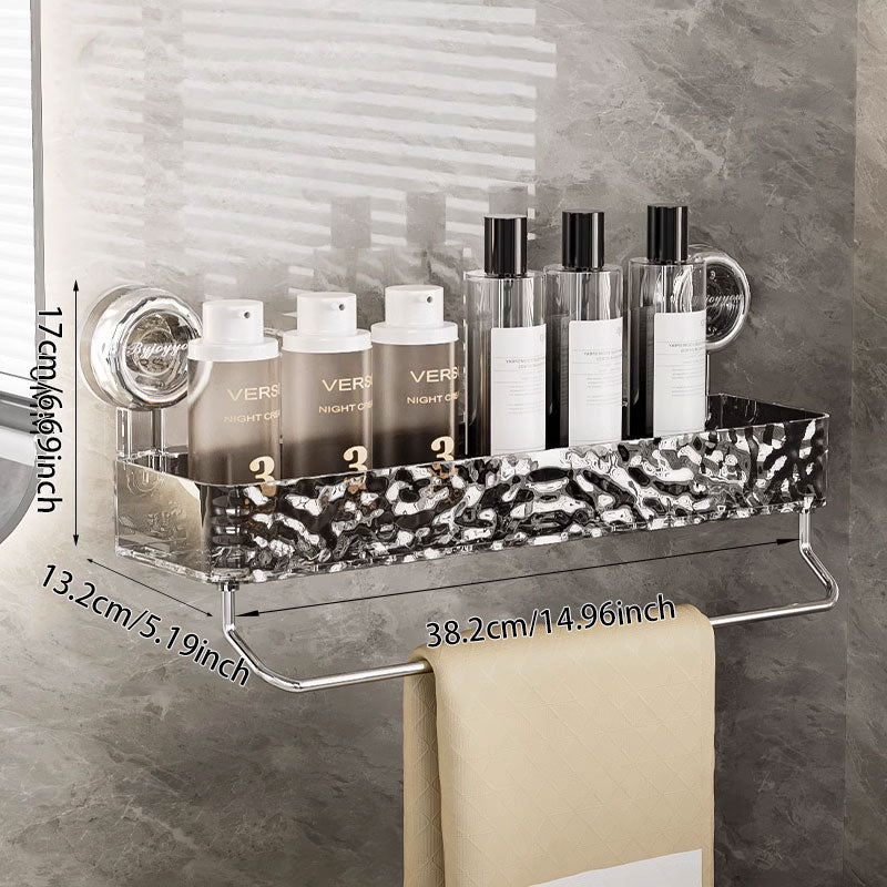 No-Drill Clear Wall Caddy: Drill-Free, Removable, Multifunctional Rectangle & Triangle Storage