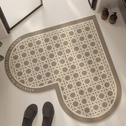 Heart-Shaped Bathroom Mat: Quick Absorption & Non-Slip