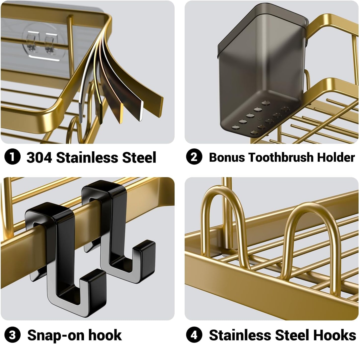 Bathroom Storage Rack – No Drilling, Strong and Long-Lasting