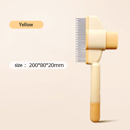 Pet Grooming Brush – One-Click Hair Removal & Gentle on Skin