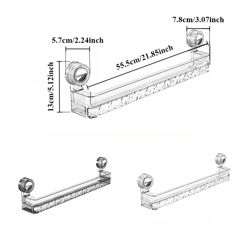 No-Drill Dual-Suction Bathroom Rack: Easy Installation and Cleaning