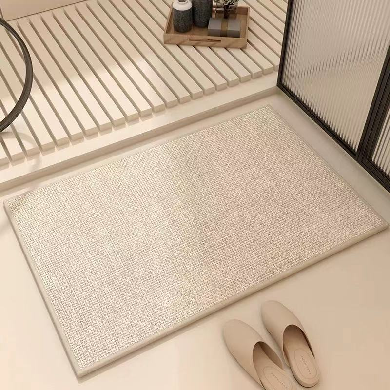 LinenGrip Linen Bathroom Mat – Non-Slip, Water-Absorbent