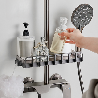 Adjustable Metal Shower Caddy: Easy Installation & Cleaning