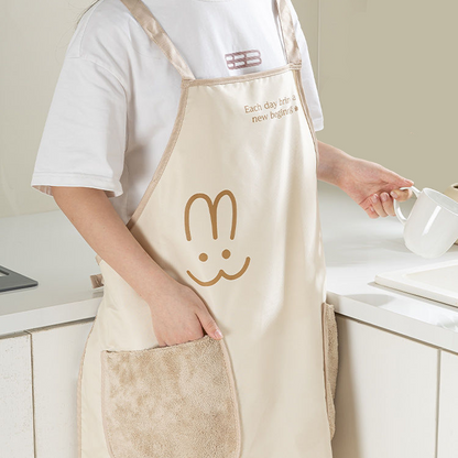 Apron with Hand Towel - Waterproof, Oil-Resistant, Stain-Proof