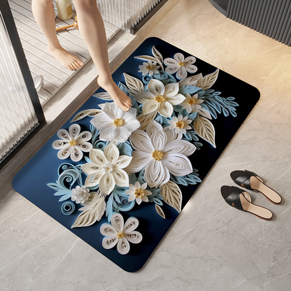 FlowerEase 3D Luxury Absorbent Carpet – Premium, Fast-Drying, Anti-Slip