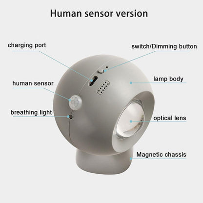 Magnetic Rechargeable Motion-Sensing Wall Light for Effortless Nighttime Use