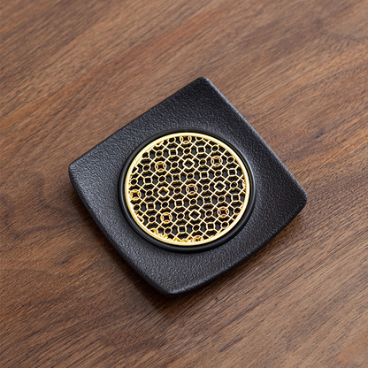 Enamel Colorful Tea Coaster – Electric Wood Material, Heat-Resistant