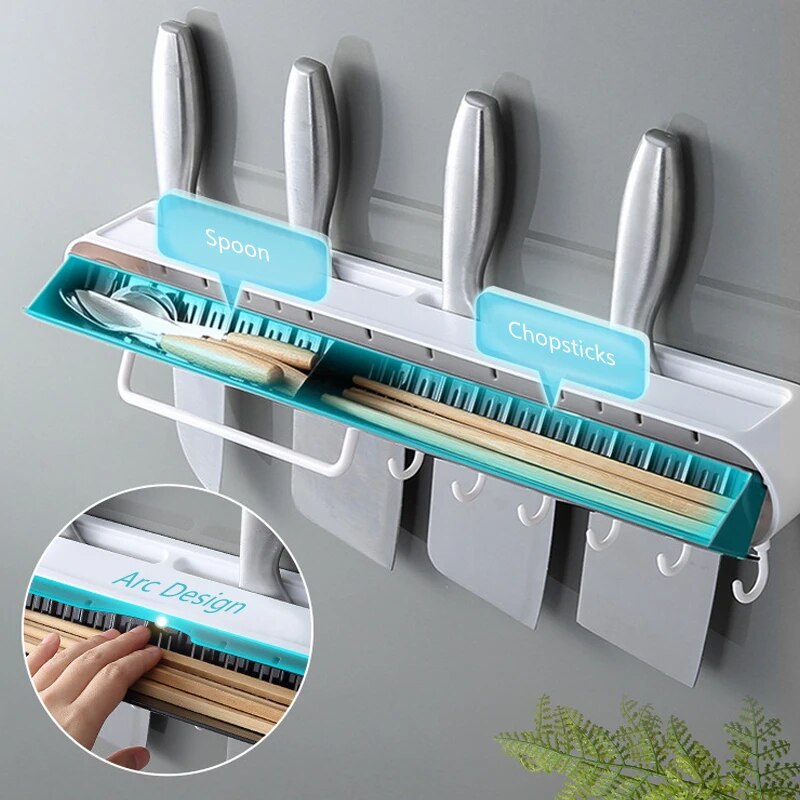 No-Drill Kitchen Utensil Shelf