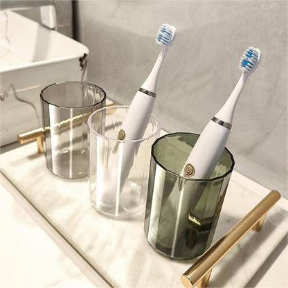 Non-Drill Toothbrush Holder and Cup Set - Hold up to 2 Toothbrushes