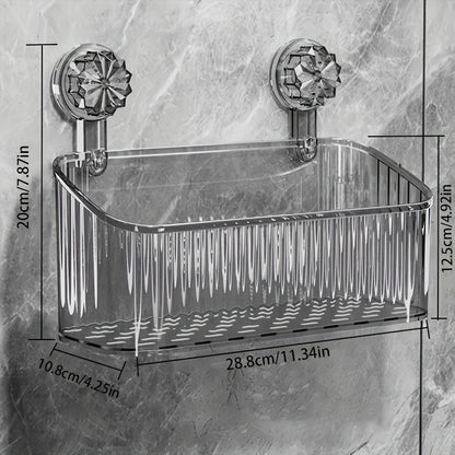 Premium Suction Cup Storage Shelf: Effortless Organization, No-Drill Installation