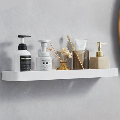 Luxury Space Aluminum Bathroom Shelf, Drill-Free Installation