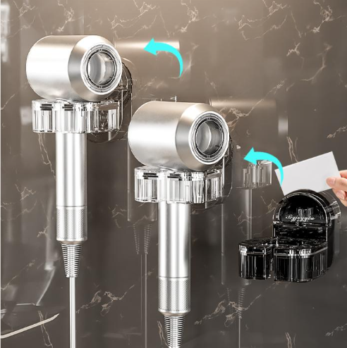 No-Drill Suction Cup Hair Dryer Holder: Wall-Mounted Convenience