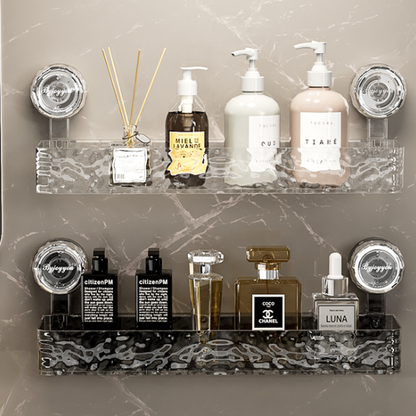 No-Drill Clear Wall Caddy: Drill-Free, Removable, Multifunctional Rectangle & Triangle Storage