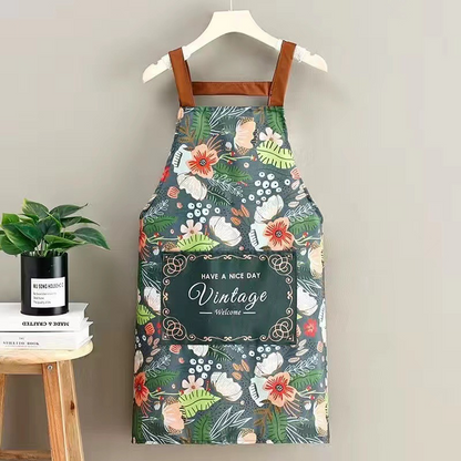 FloraVibe Floral Apron - Stain-Resistant,Trendy, Durable,