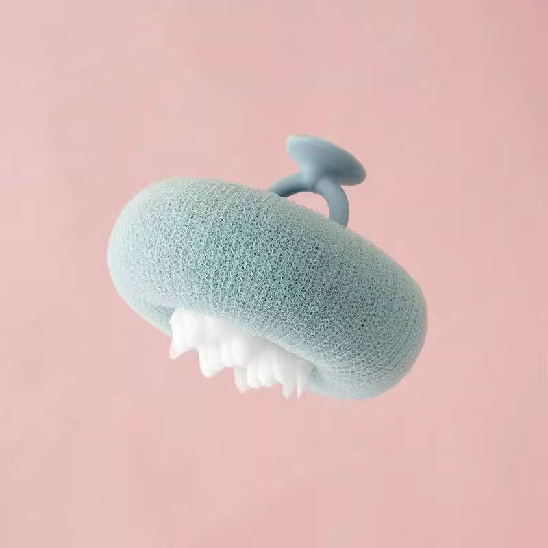 Bathing Sponge Ball – Suction Ring Design