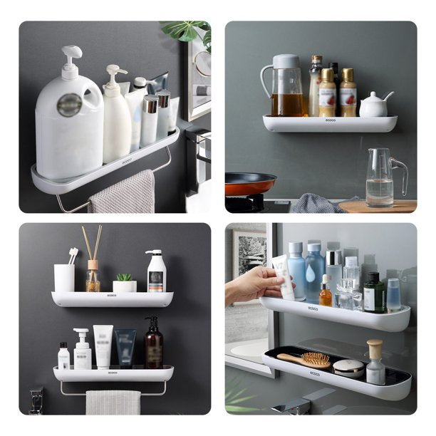 EasyMount Bathroom Drainage Storage Shelf - No Drilling Required