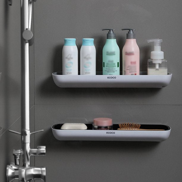 EasyMount Bathroom Drainage Storage Shelf - No Drilling Required