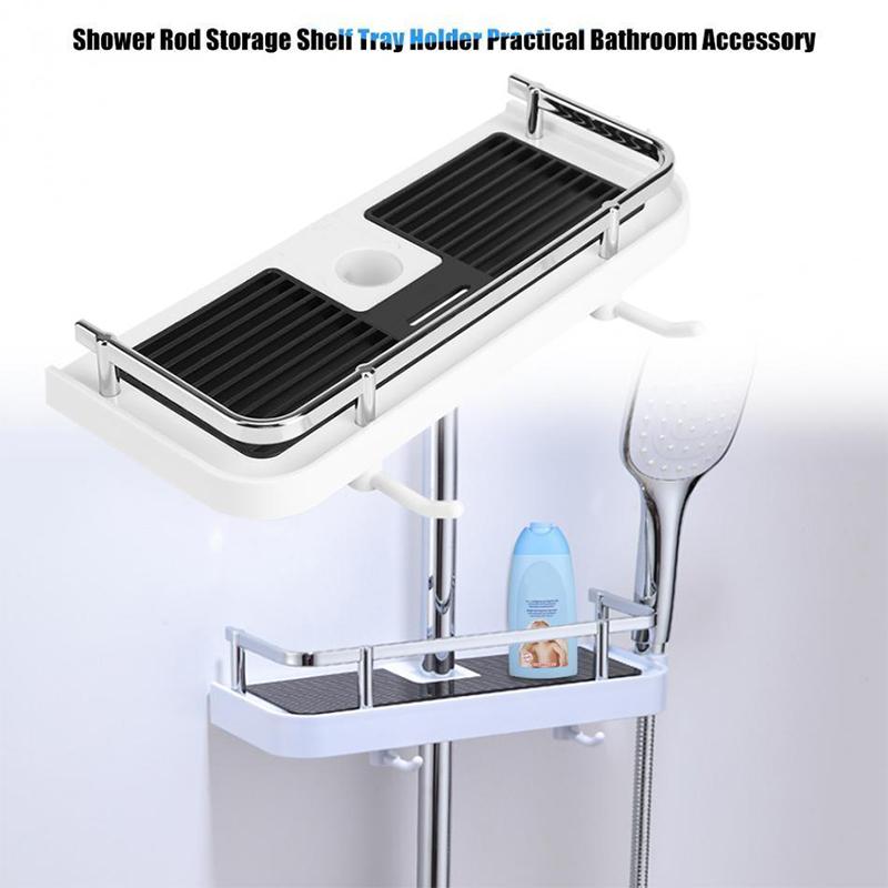 Wall Mount Shelves Shower Caddy Organizer Tension Pole Caddy Bathroom Shelf