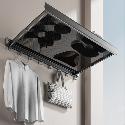 Space Aluminum Foldable Clothes Rack – No Drilling Needed