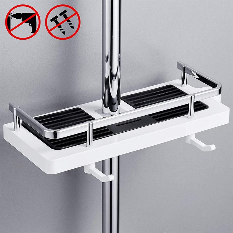 Wall Mount Shelves Shower Caddy Organizer Tension Pole Caddy Bathroom Shelf